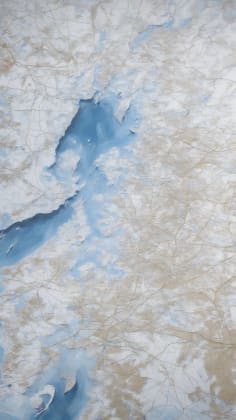 Future scenario modeling results: A series of maps showing different scenarios for future lake effect snow patterns based on realm models. The image illustrates the range of possible outcomes and the uncertainties associated with context change projections.
