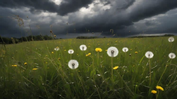 Plant behavior changes in response to weather conditions