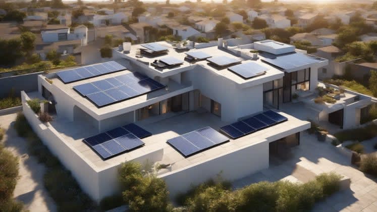 Solar installation design guide: A visual guide showcasing best practices for solar panel installation design, focusing on factors that promote airflow and reduce heat buildup. The guide should highlight proper panel spacing, ventilation strategies, and optimal panel orientation.