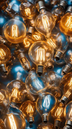 Placeholder image of a close-up of various smart bulbs with different color temperatures. Description: A collection of smart bulbs displaying a range of color temperatures, from warm yellow to cool blue, showcasing the versatility of smart lighting technology.
