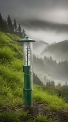 Landslide monitoring equipment setup