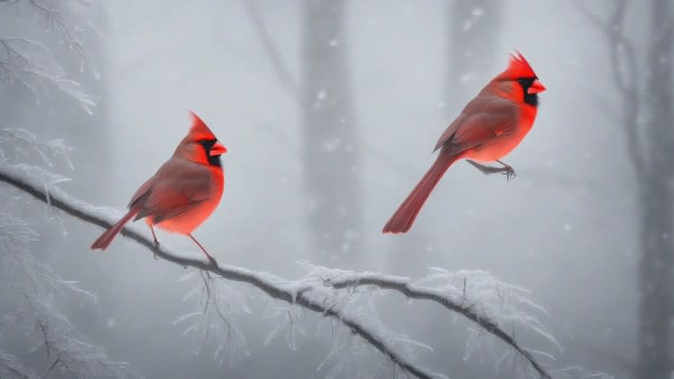 Bird watching on a foggy day