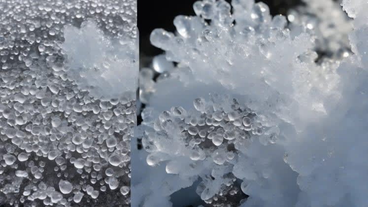 Hail vs. graupel comparison visualization