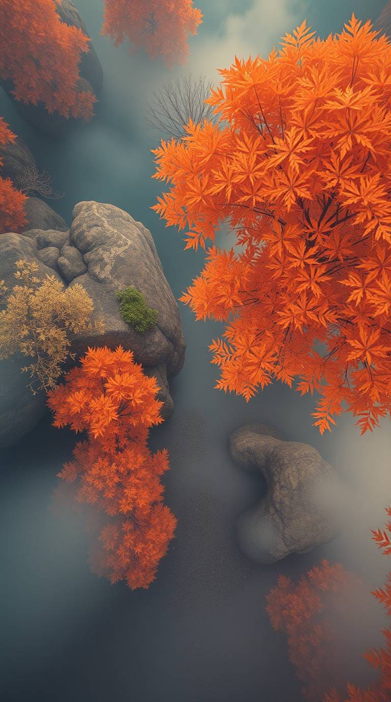 Misty Morning, gradient, fog, mist, calm, serene, peaceful, gentle, soothing, subtle