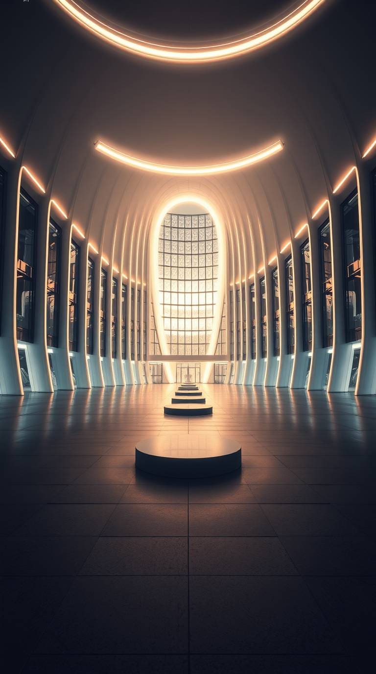 Tower Glow, night, tower, skyscraper, architecture, minimal, sleek, modern, illuminated, vertical