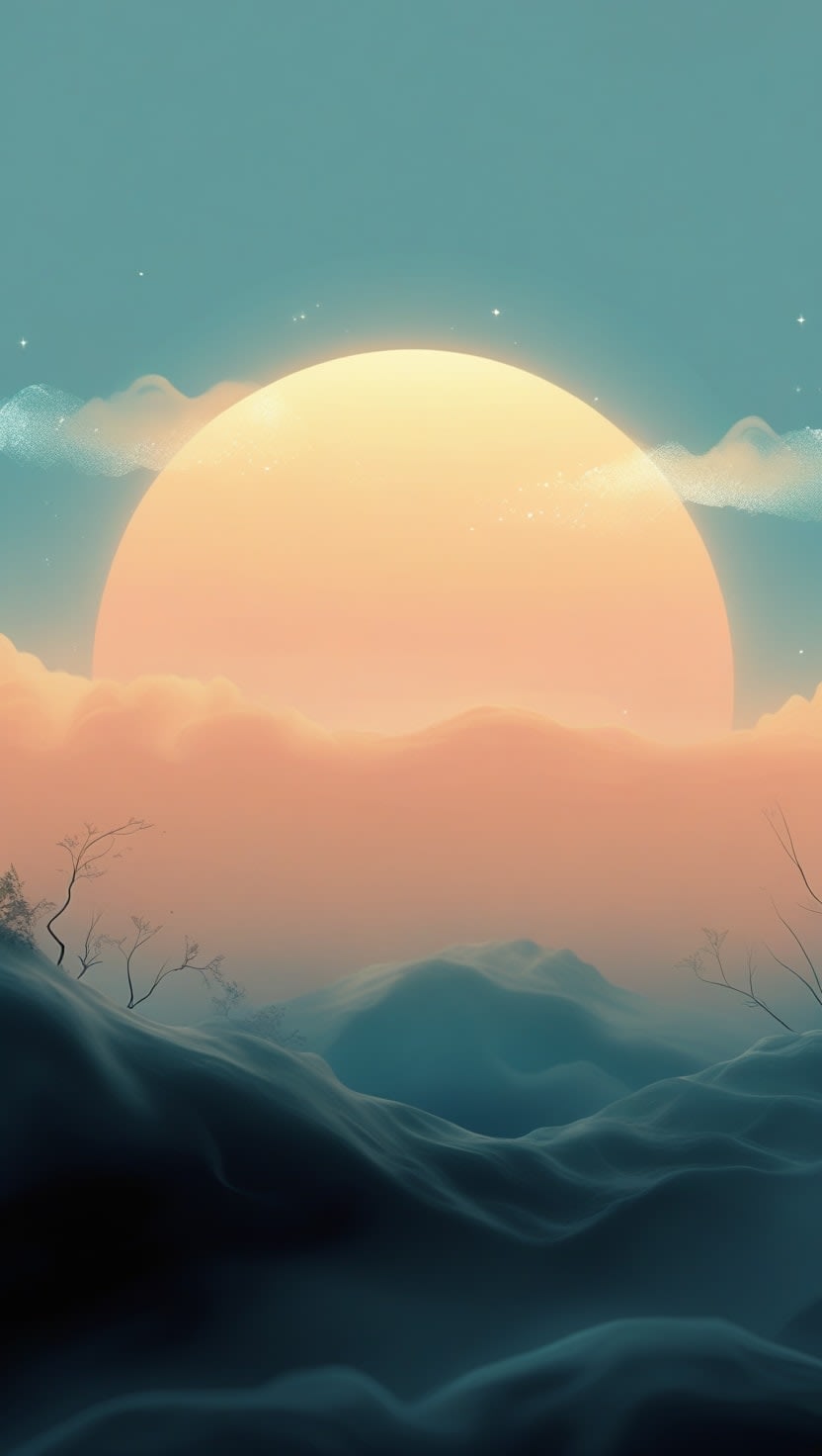 Pastel Rise, planet, horizon, pastel, minimalist, sunrise, dreamy, serene, aesthetic, ethereal