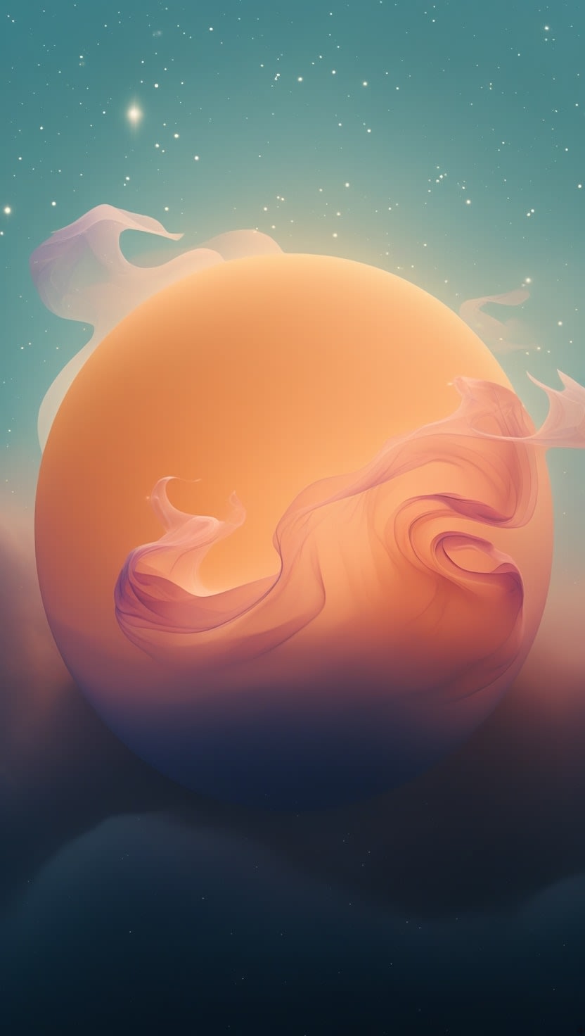 Cloud Emergence, planet, horizon, clouds, minimalist, sunrise, dreamy, serene, aesthetic, soft