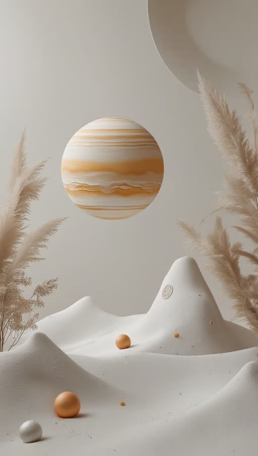 Gradient Sphere, planet, minimal, gradient, simple, elegant, muted, clean, sophisticated, aesthetic
