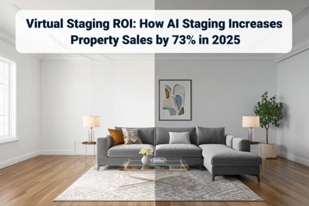 Virtual Staging ROI Analysis | AI Staging Technology Increases Property Sales by 73% in 2025 – Deliver 295% ROI & Faster Sales | Complete Real Estate Solution