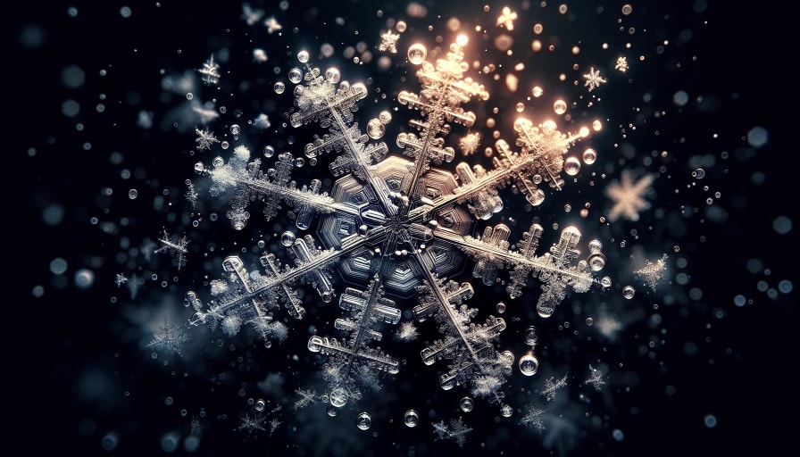 Snowflake crystal formation