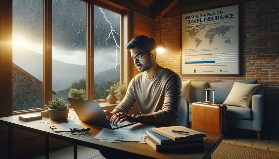 Person filing an insurance claim on a laptop