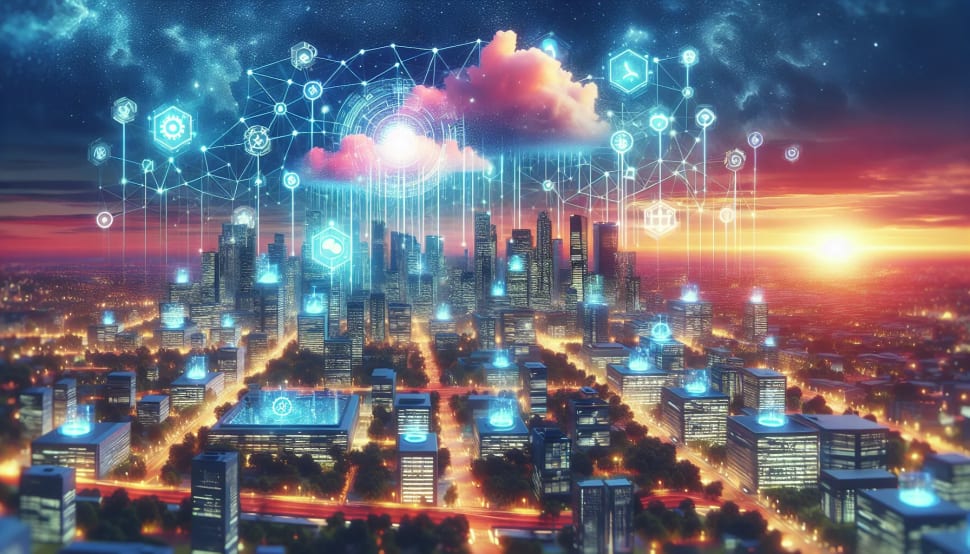 Blockchain technology illustration