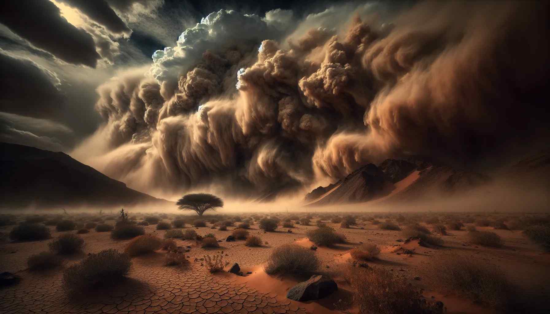 Image of a dust storm during the Dust Bowl era