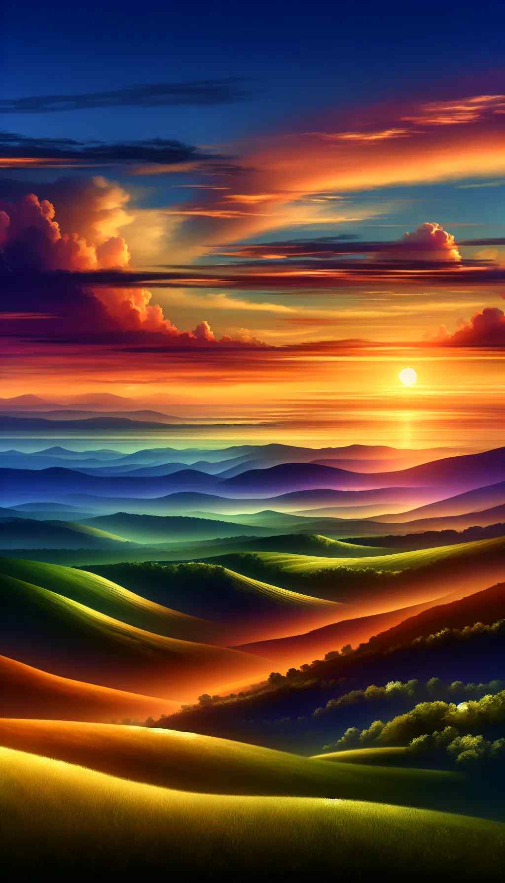 Red Sunset Illustration