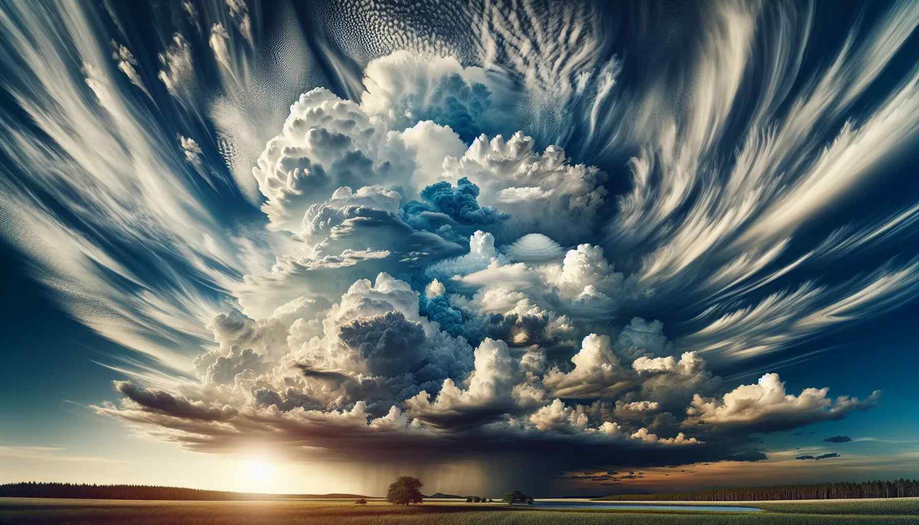 Rainbow over a field