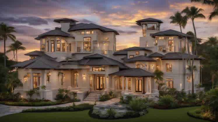 Modern coastal home with reinforced roof and impact windows