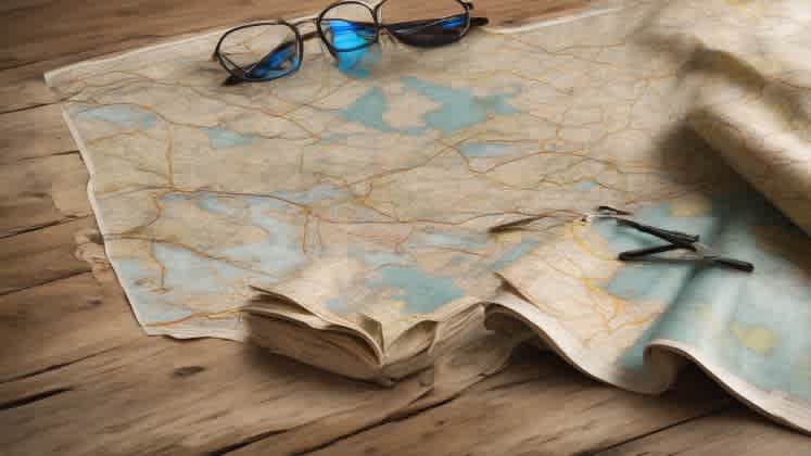 Family reviewing evacuation route map