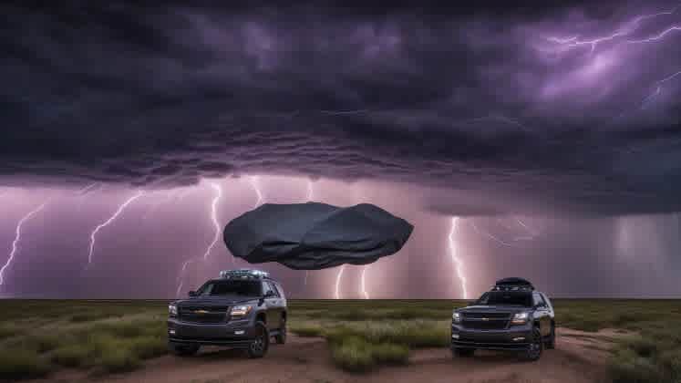 Specialized storm chasing vehicle setup