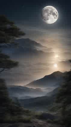 Image illustrating the phases of the moon and their supposed weather associations