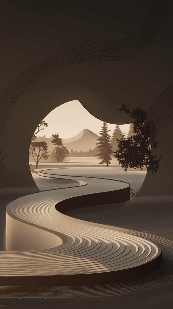 Zen Circle, minimalist, circle, simple, calm, serene, peaceful, clean, balanced, zen