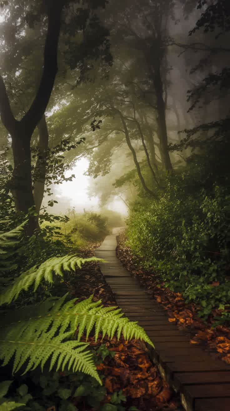 Sunlit Forest, forest, trees, sunlight, green, calm, serene, peaceful, nature, restorative