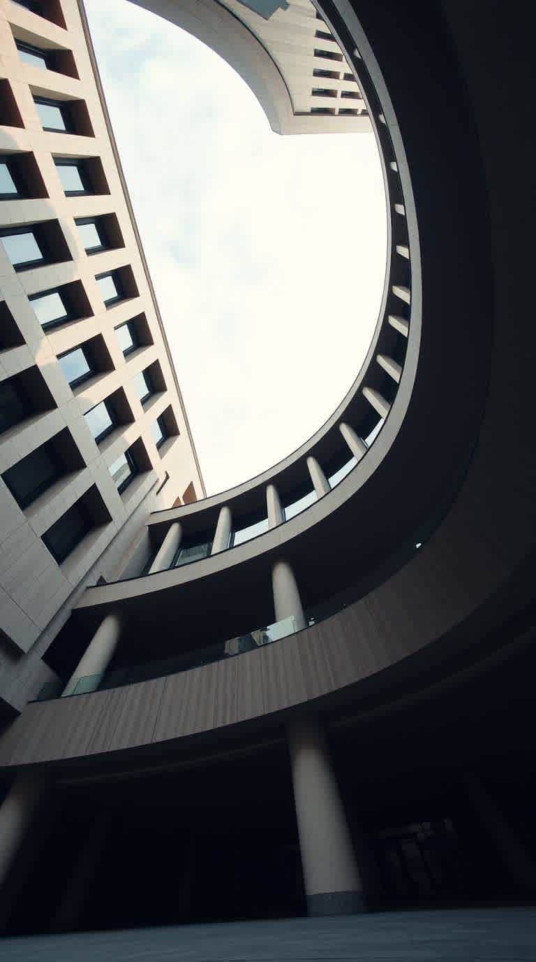 Escalera Geometría, interior, escalera, geométrica, arquitectura, minimalista, elegante, moderna, rítmica, dramática