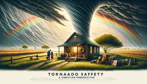 Tornado safety illustration