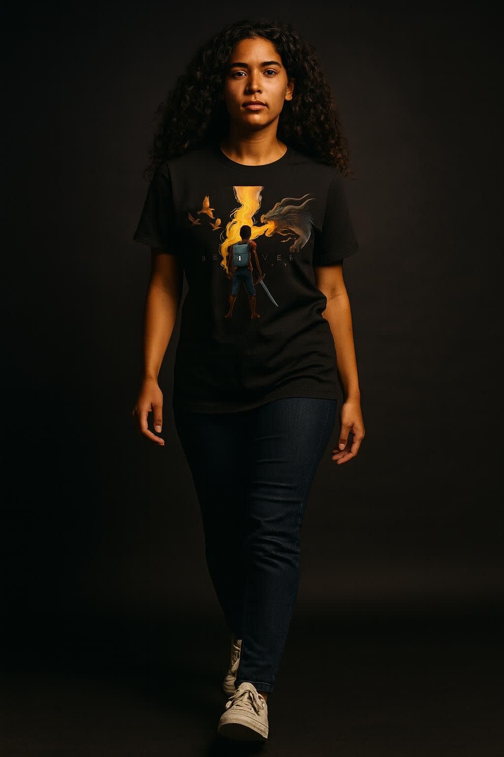Believer worn on the classic tee, full view
