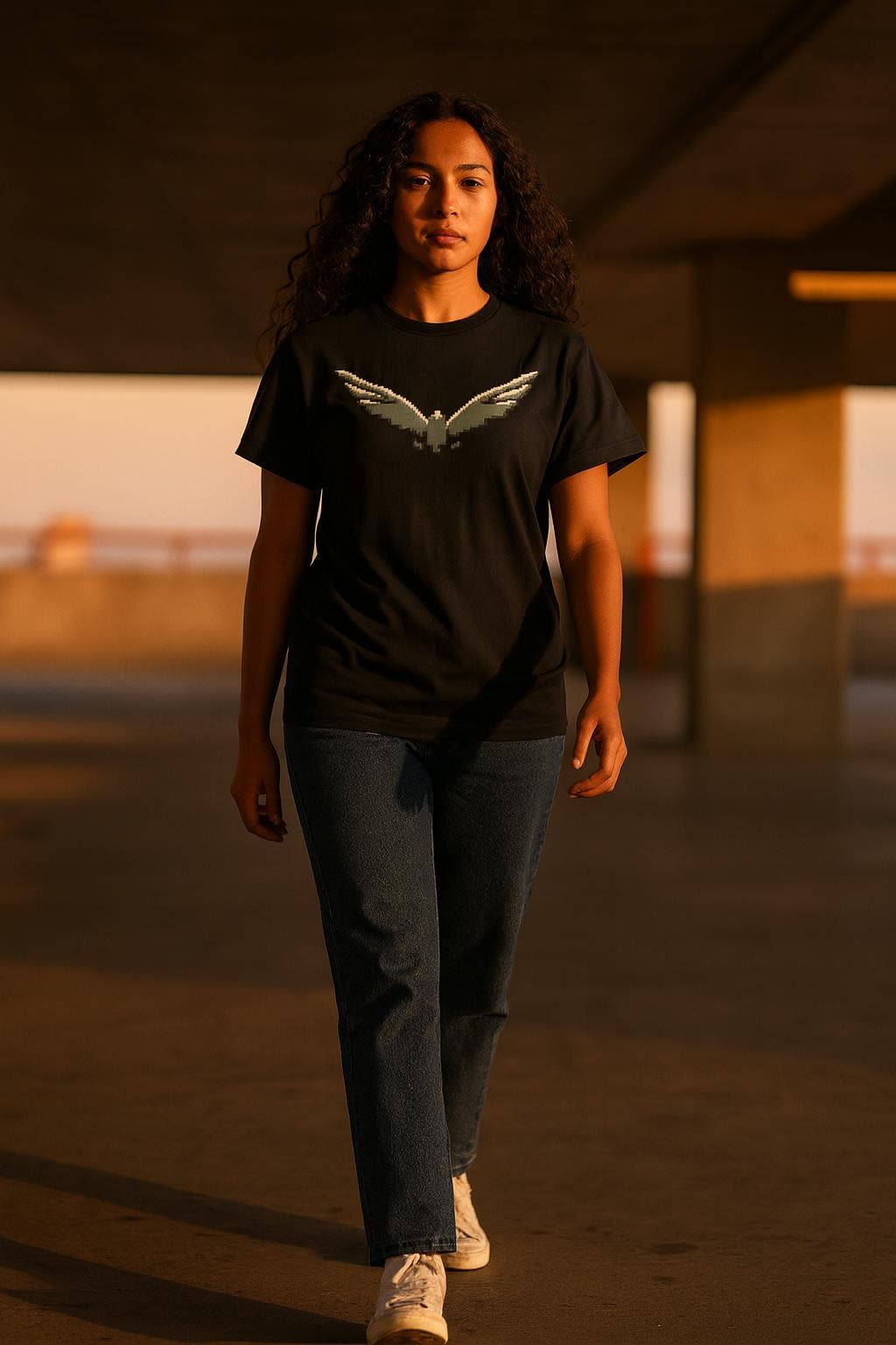 TRUST worn on the classic tee, full view