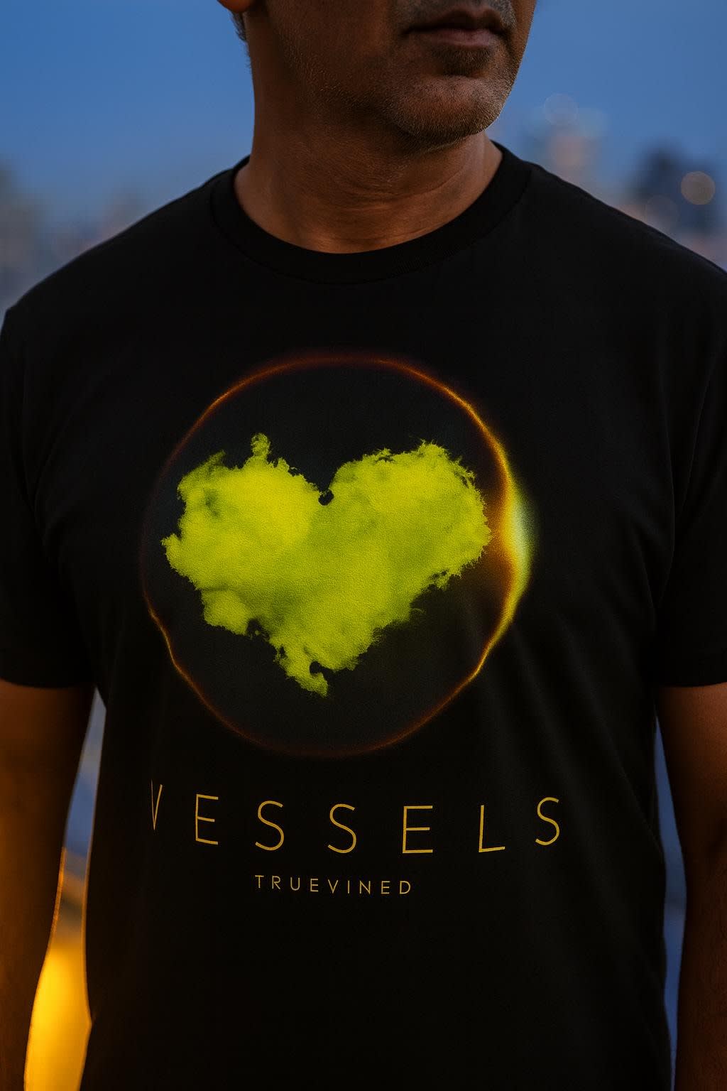 Vessels worn on the classic tee, detail view