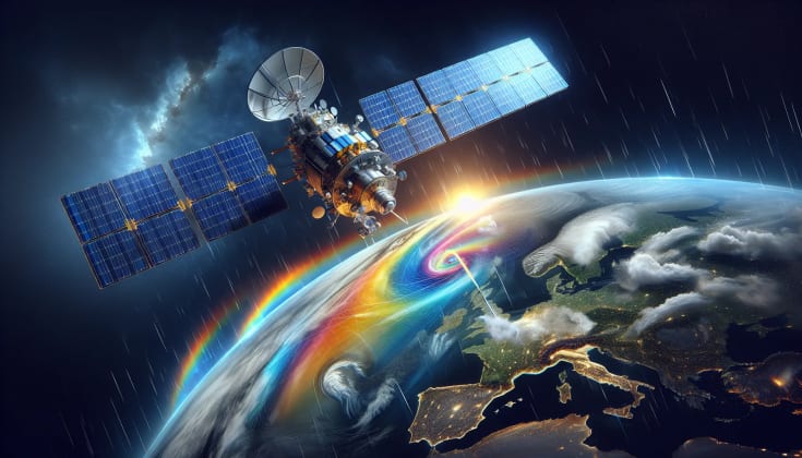 Geostationary satellite illustration