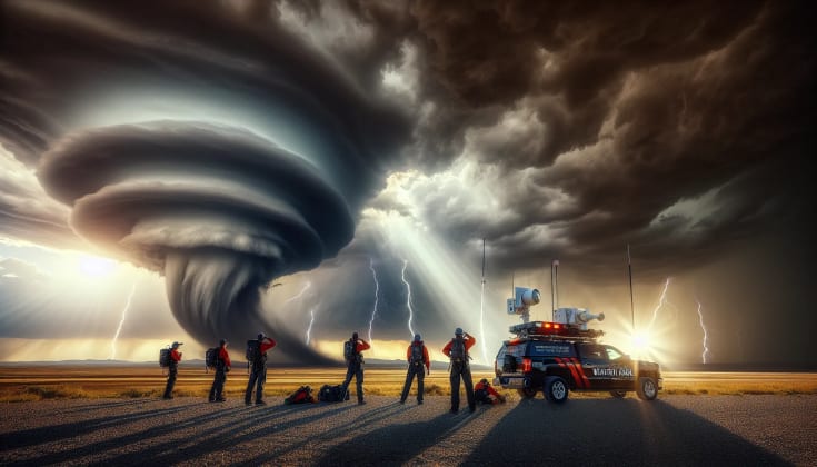 Professional storm chasing vehicle and equipment
