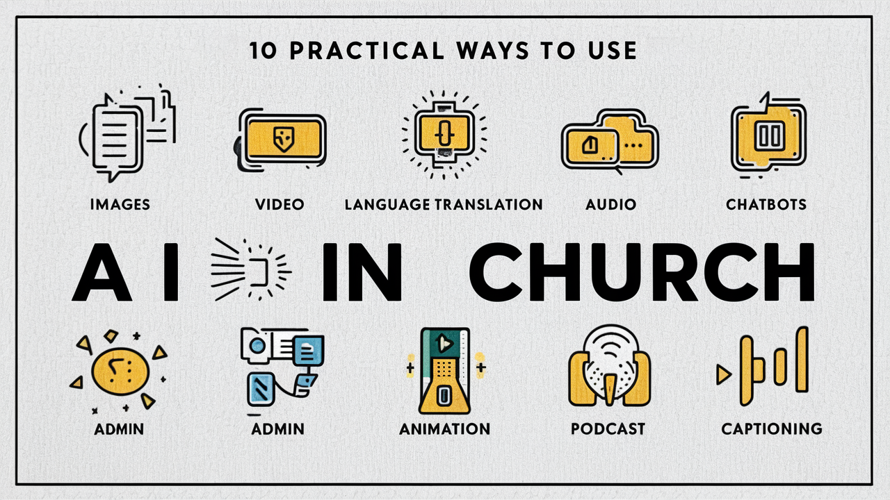 Cover for 10+ Practical Ways to Use AI in Your Church (Images, Videos, Music, and More) - 2025 Update