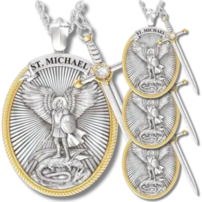 Kit 4 Unidades - Colar Abençoado de São Miguel Arcanjo [100% Original]