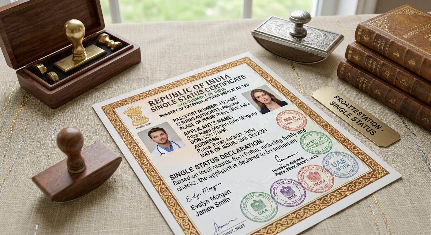 Single Status Certificate Apostille & Attestation Legalization - Pro Attestation