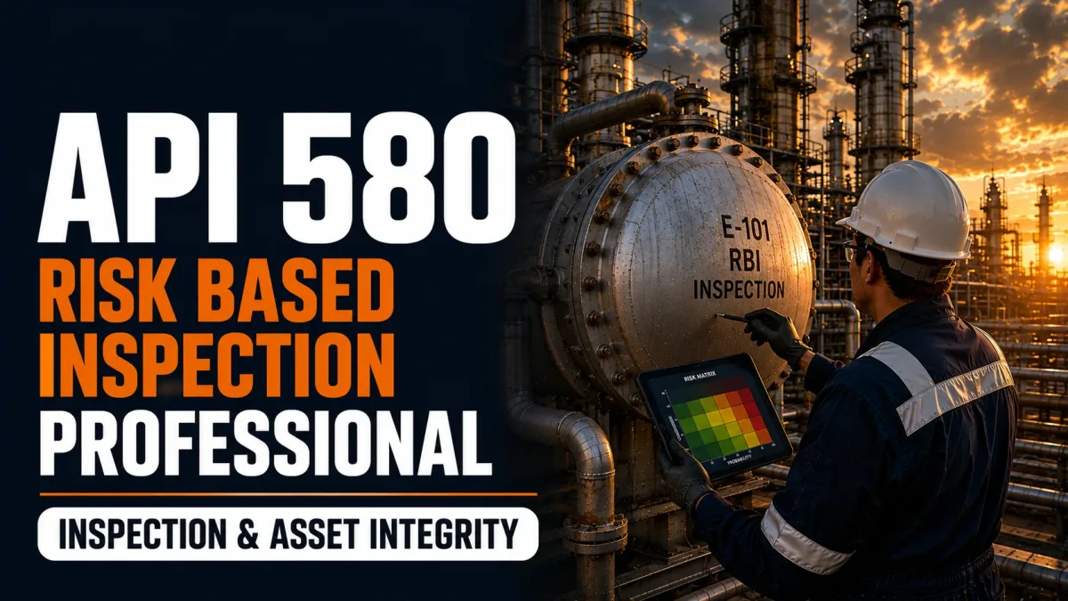API 580 Risk Based Inspection Professional