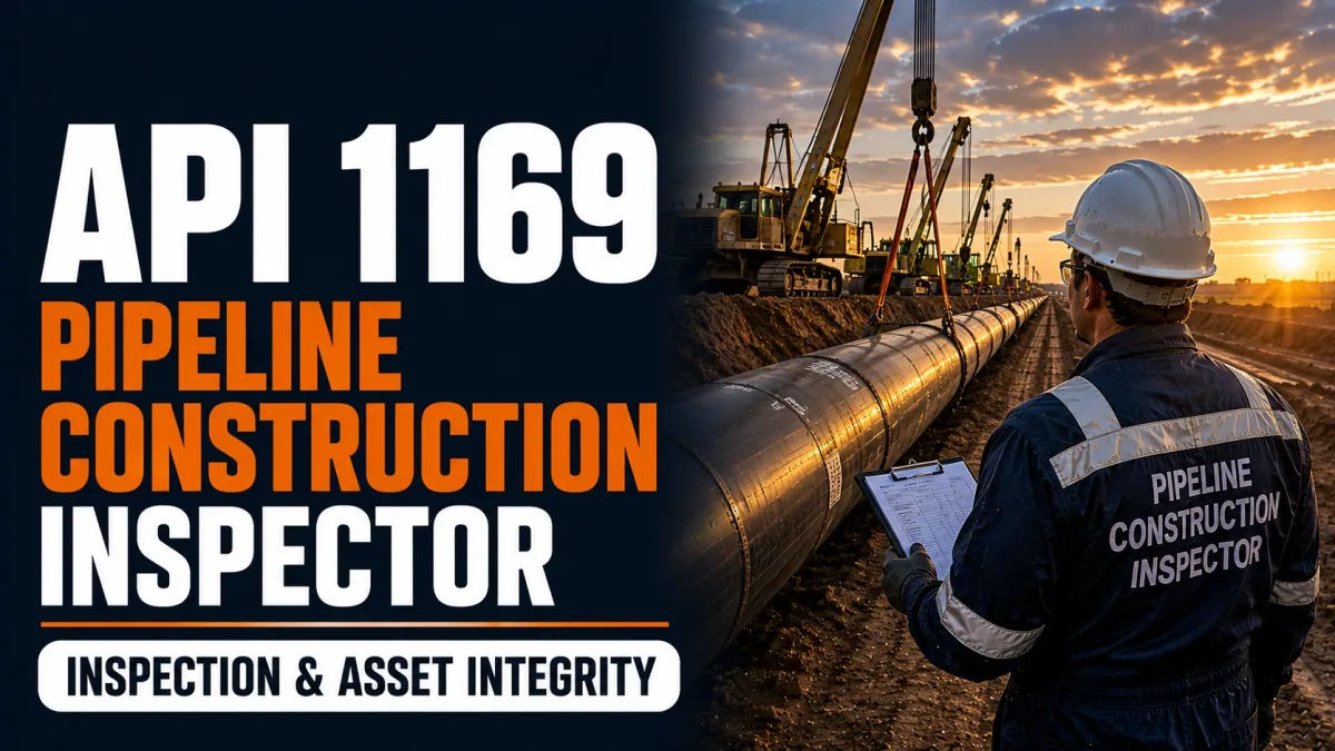 API 1169 Pipeline Construction Inspector