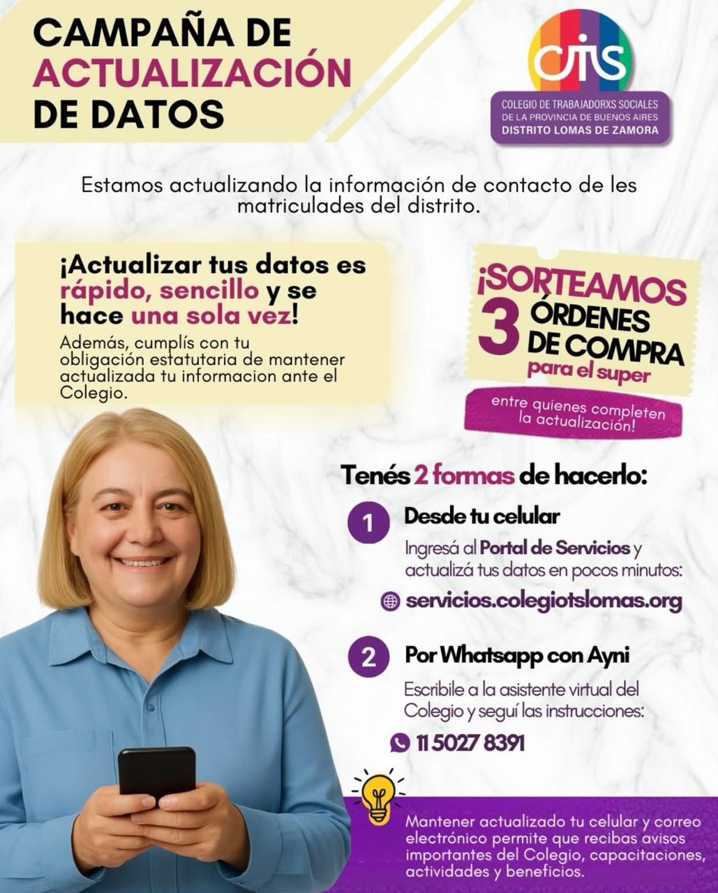 Actualización de datos