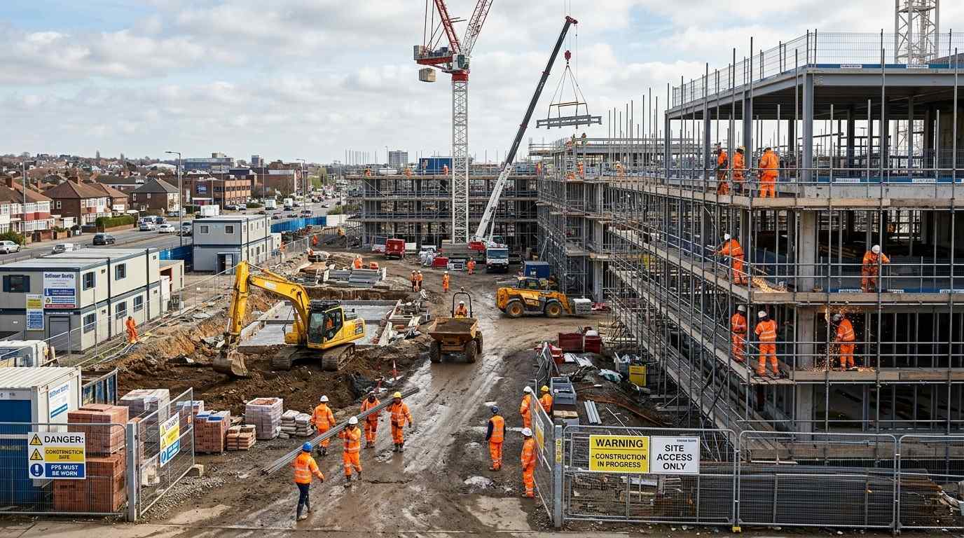 Construction site background
