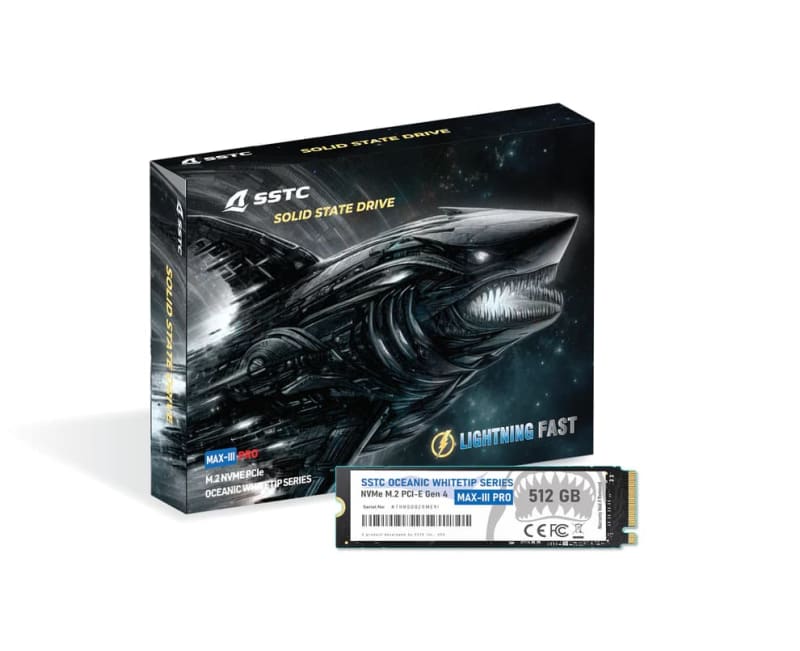 SSD M2 NVME SSTC OCEANIC WHITETIP MAX-III PRO 512GB GEN 4 5200MB/S