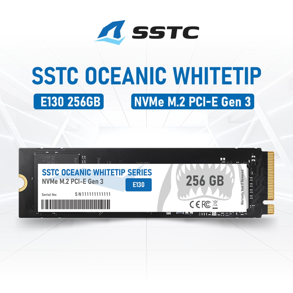SSD M2 NVME SSTC OCEANIC WHITETIP E130 DE 256GB GEN 3 2300MB/S