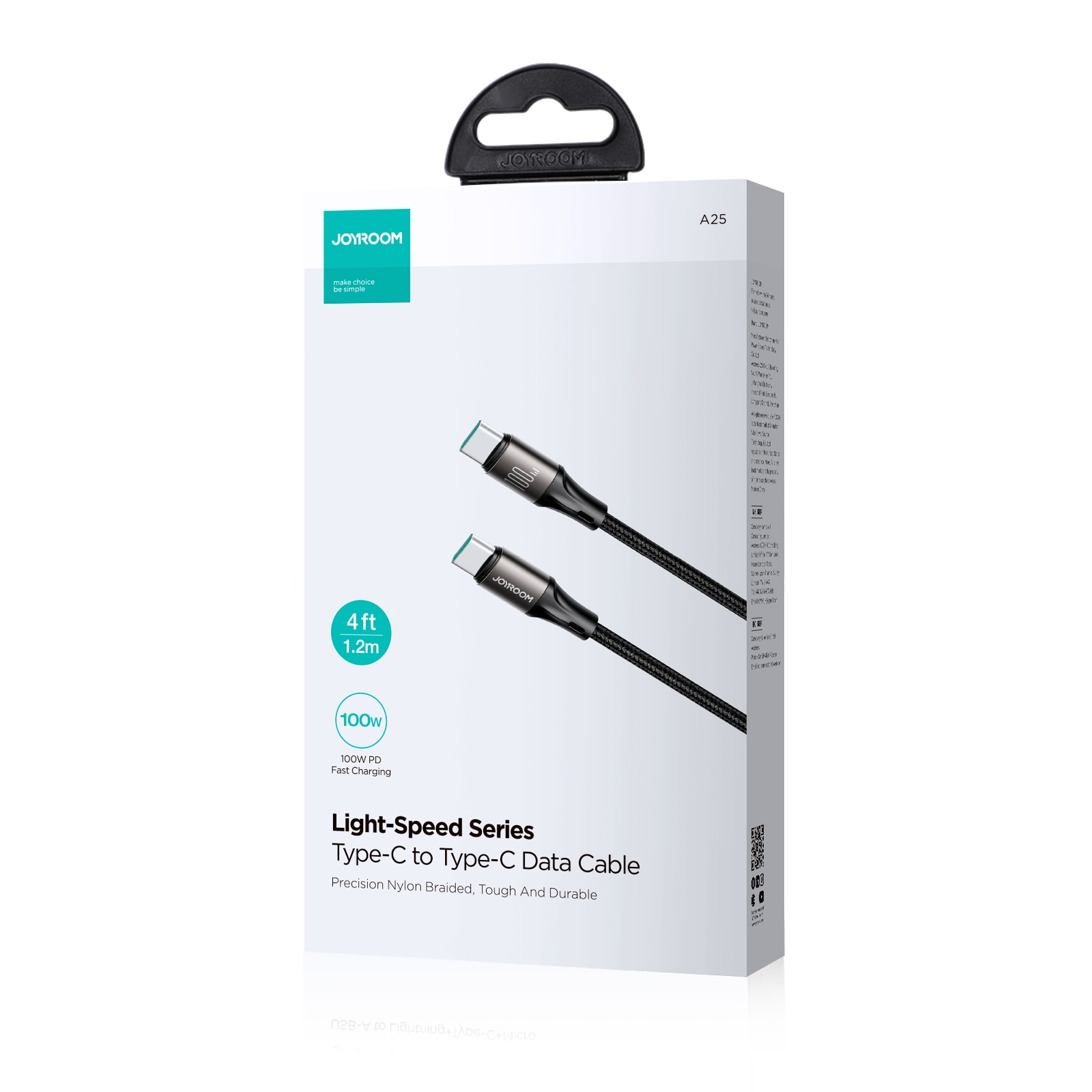 S-A25 Light-Speed USB-A–Lightning 3A дата кабель 1.2м - Хар
