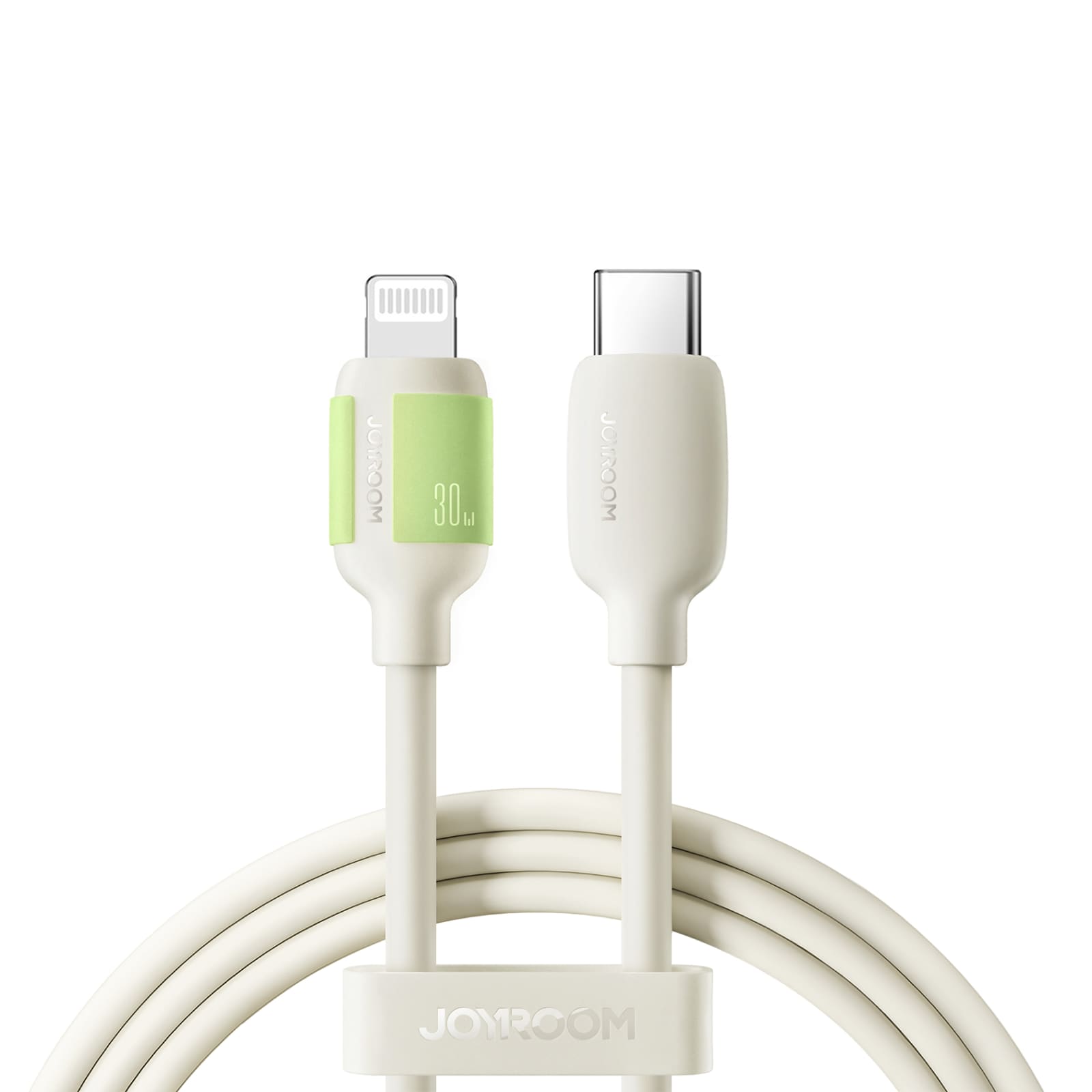 S-A53 Fluorescent Type-C–Lightning 30W дата кабель 1.2м - Шаргал