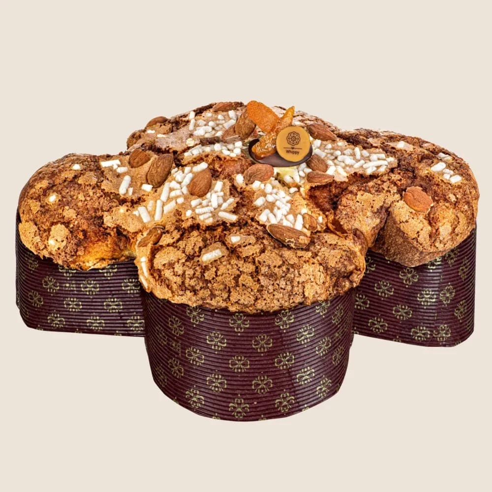 Colomba artigianale DI PRISCO senza lattosio Cuore d'Albicocca,con glassa alle mandorle