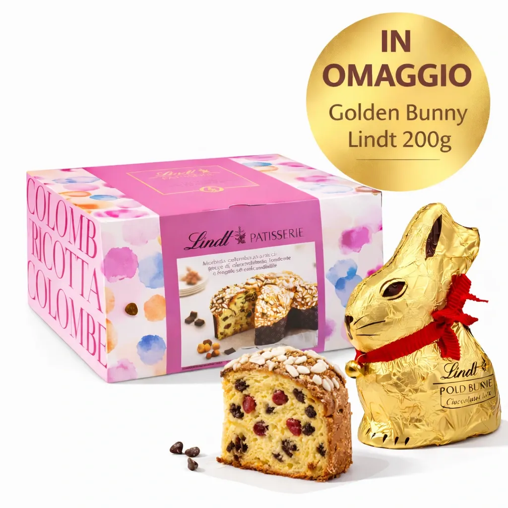 Colomba Lindt Fragoline e Cioccolato + OMAGGIO gold bunny 200 gr