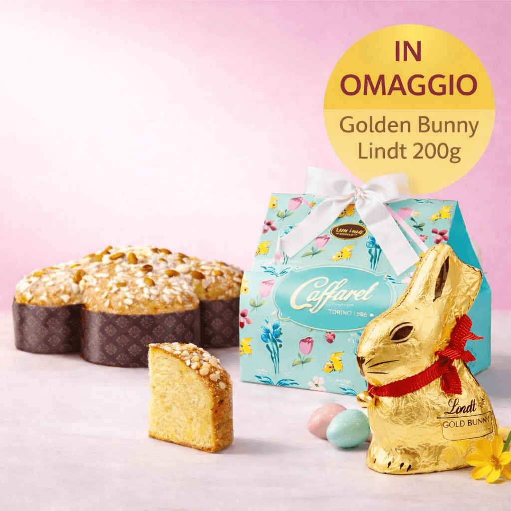 Colomba Caffarel senza canditi + omaggio gold bunny 200g