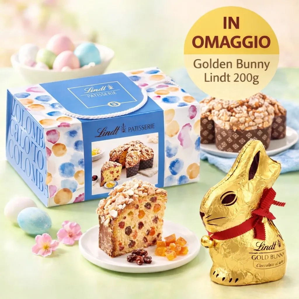 Colomba Lindt Tradizionale + OMAGGIO gold bunny 200 gr