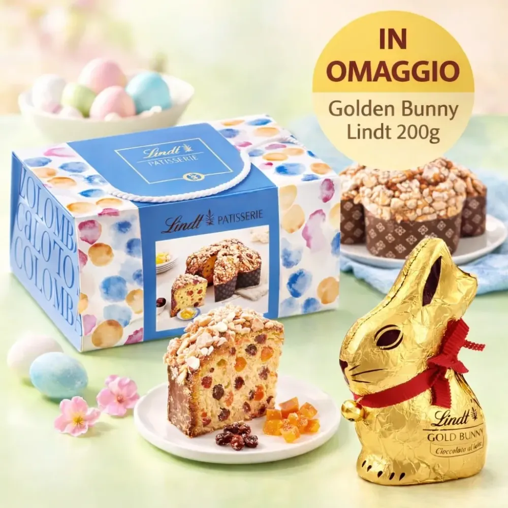 Colomba Lindt Tradizionale + OMAGGIO gold bunny 200 gr