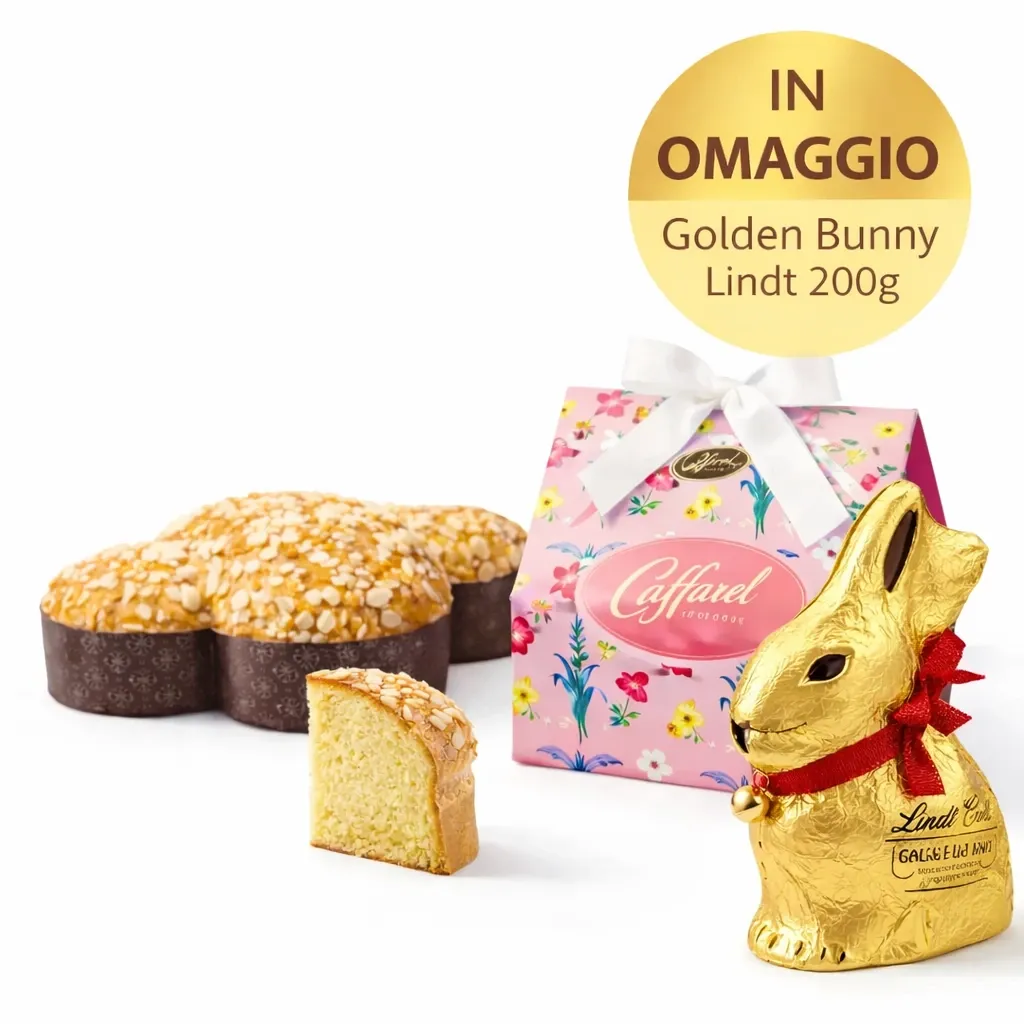 Colomba Caffarel Veneziana + OMAGGIO gold bunny 200 gr
