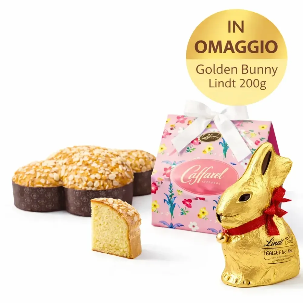Colomba Caffarel Veneziana + OMAGGIO gold bunny 200 gr